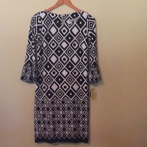 Danny and Nicole black/cream pattern dress